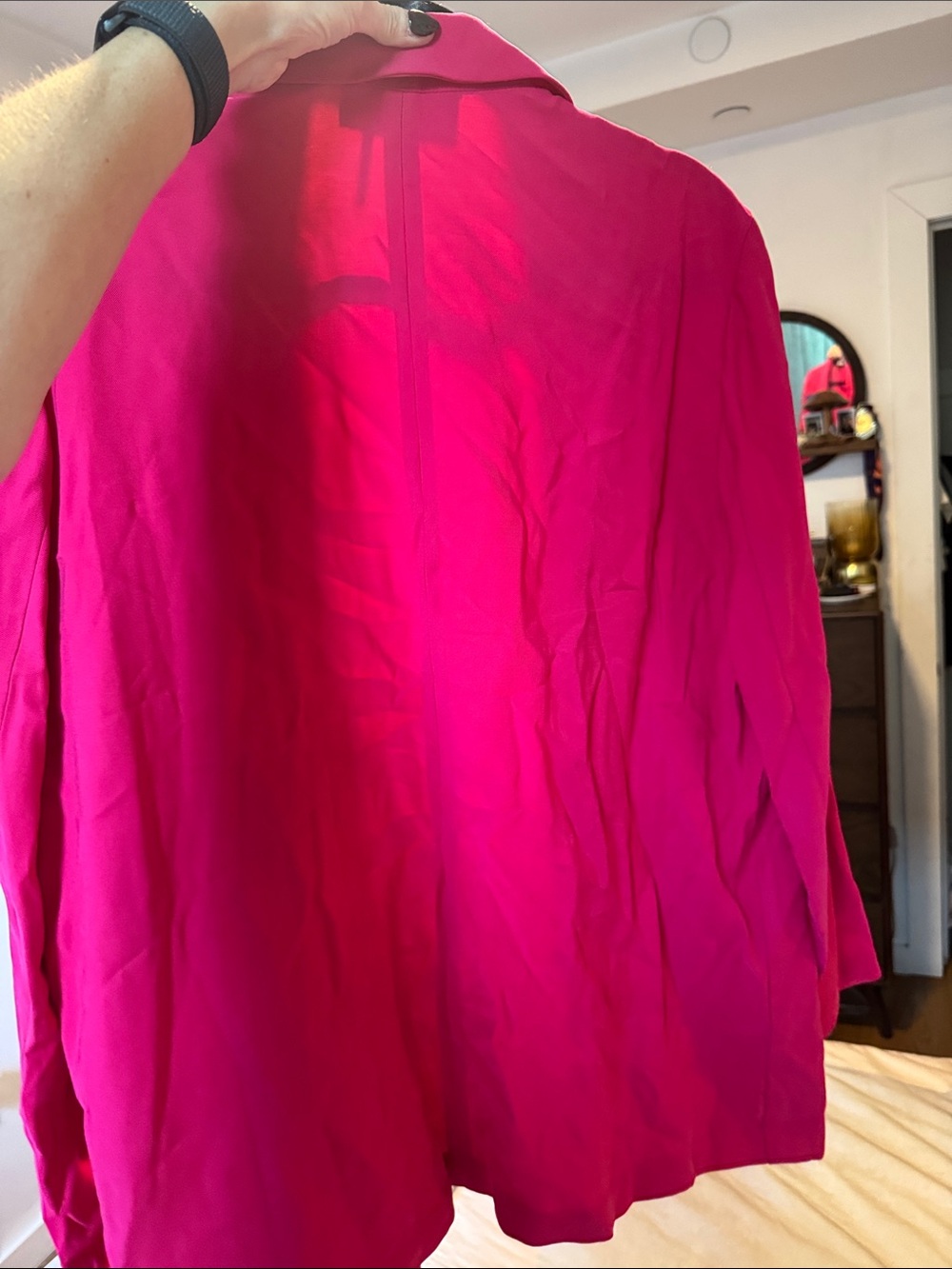 DKNY Hot Pink Single-Button Blazer Jacket - Picture 4 of 5